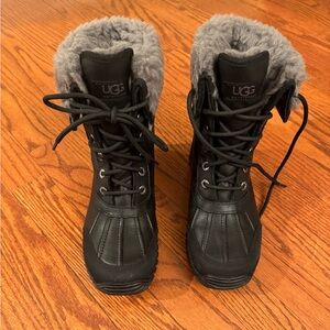 UGG Black and Gray Winter Boots